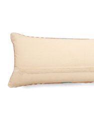 Handmade Circle Geo Lumbar Pillow, Multi- 12x34 Inch