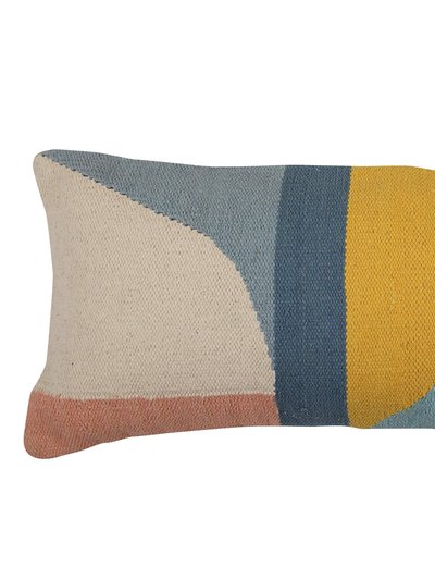 Casa Amarosa Handmade Geo Shapes Lumbar Pillow, Multi- 12x30 Inch product