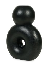 Nordic Modern 8 Style Concrete Candle Holder - Black