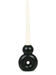 Nordic Modern 8 Style Concrete Candle Holder - Black