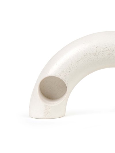 Casa Amarosa Nordic Style C Shaped Concrete Candle holder -  Ivory product