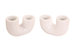 Nordic Style U Shaped Concrete Candle Holder - Ivory (Set Of 2)