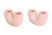 Nordic Style U Shaped Concrete Candle Holder - Pink (Set of 2)