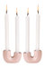 Nordic Style U Shaped Concrete Candle Holder - Pink (Set of 2) - Pink
