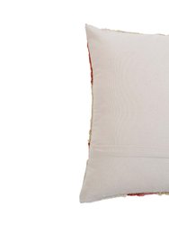 Rangoli Tufted Accent Pillow, Wine & Pink - 18x18 Inch