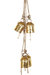 Recycled Iron 5 Bells Wind Chimes With Jute Strings - 20 inch