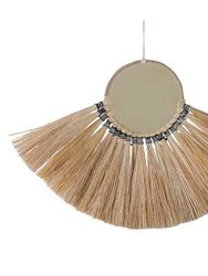 Soleil Fringe Boho Mirror Wall Decor - 13 inch