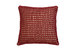 Tarika Net Crochet Accent Pillow, Wine Red - 18" x 18" - Wine Red