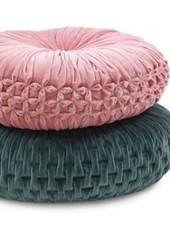 Velvet Round Cushion, Blush- 16 Inch