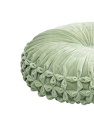 Velvet Round Cushion - Pistachio Green - 16 Inch