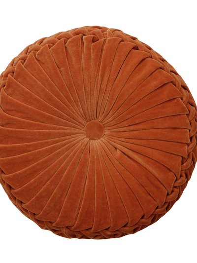 Casa Amarosa Velvet Round Cushion - Rust - 16 inch product