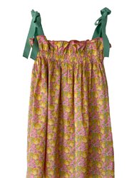 Girls' Jaime Dress In Pink And Yellow Floral - Pink & Yellow Floral