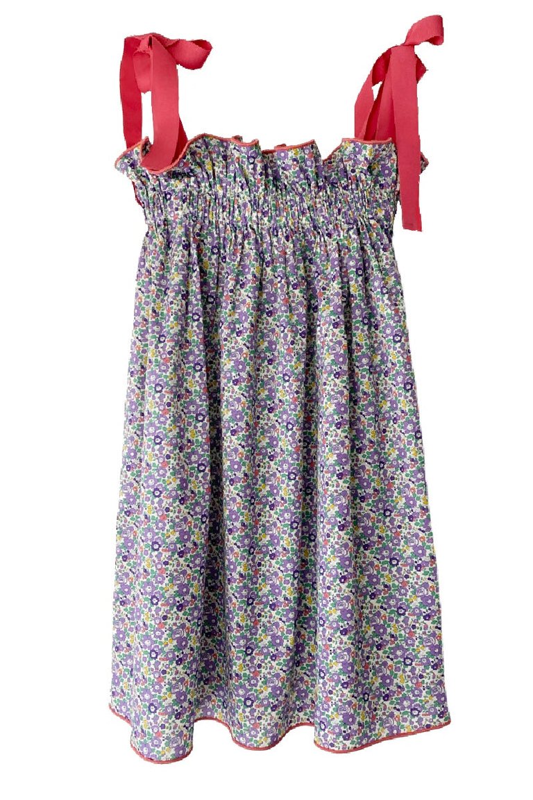 Girls' Jaime Dress In Purple Floral - Purple Floral