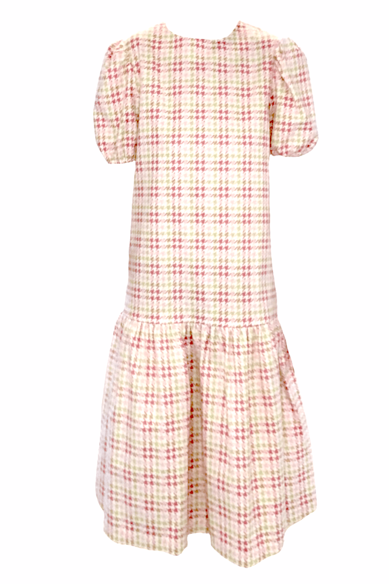 PB Houndstooth Brushed Cotton Eugenie Dress - Multi