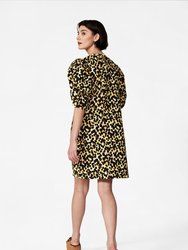 Women's Amy Dress in Yellow Geometric