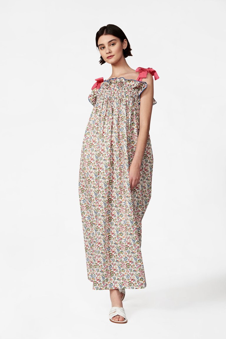 Women's Jaime Dress in Colorful Fruit Floral - Colorful Fruit Floral