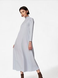 Women's Lounge Dress in Light Blue Knit - Light Blue