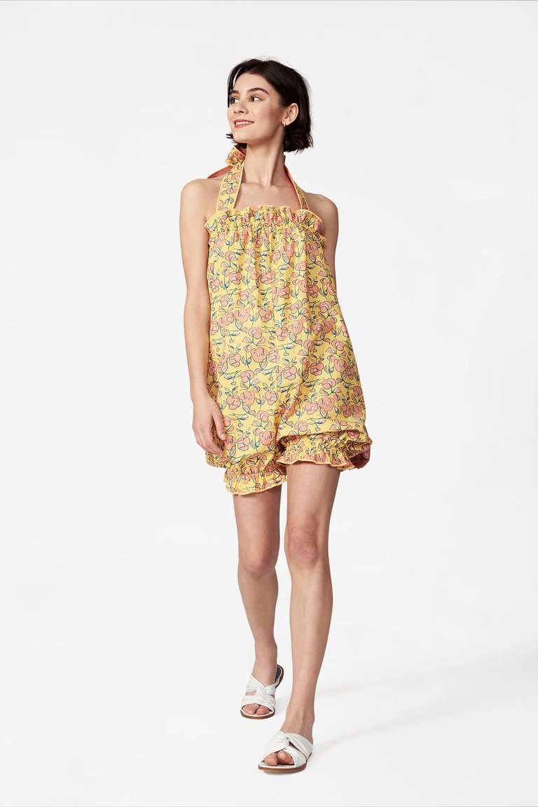 Women's Peter Playsuit in Yellow - Yellow