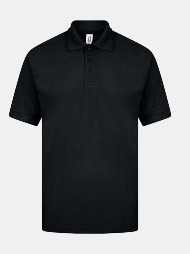 Casual Classic Mens Premium Triple Stitch Polo (Black) - Black