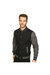 Casual Classic Mens Varsity Jacket (Black/Charcoal) - Black/Charcoal