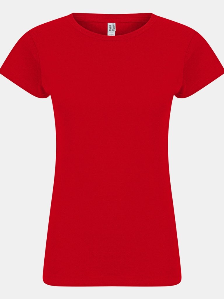 Casual Classic Womens/Ladies T-Shirt - Red