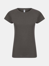 Casual Classic Womens/Ladies T-Shirt - Charcoal