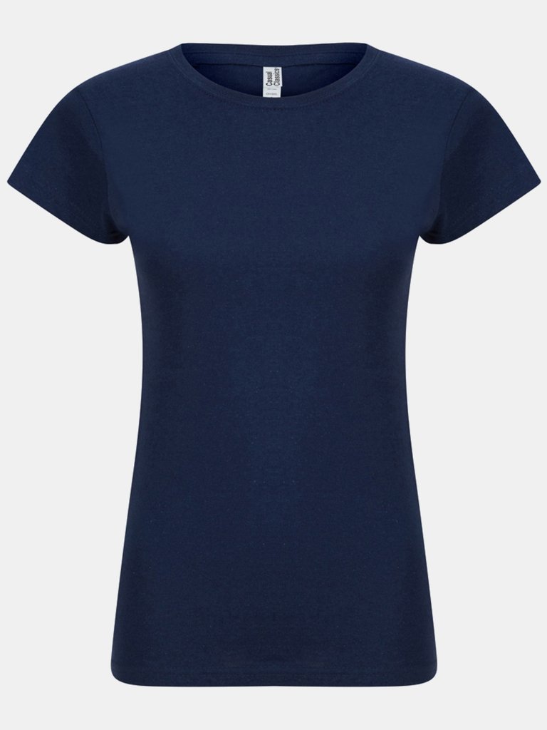 Casual Classic Womens/Ladies T-Shirt - Navy