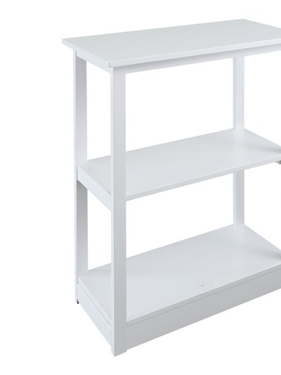 Casual Home Adams 3-Shelf Bookcase With Concealed Sliding Track product
