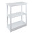 Adams 3-Shelf Bookcase With Concealed Sliding Track - White