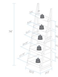 Cascade 5-Shelf Ladder Bookcase