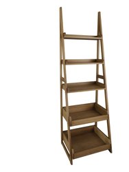 Cascade 5-Shelf Ladder Bookcase - Alpine Gray
