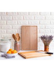 Delice Rectangle Cutting Board With Juice Drip Groove - Cherry Wood