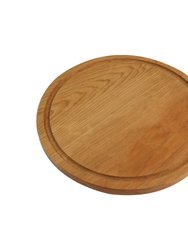 Delice Round Cutting Board With Juice Drip Groove - Cherry Wood - Natural Cherry