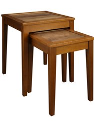 Lincoln Nesting End Tables With Concealed Compartment - Antique Walnut
