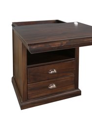 Lincoln Nightstand With Concealed Compartment - Mocha