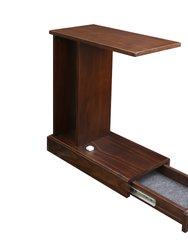 Monroe C-Table With Concealed Drawer - Mocha