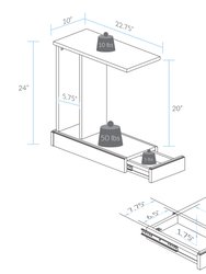 Monroe C-Table With Concealed Drawer