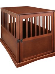 Pet Crate End Table - Walnut