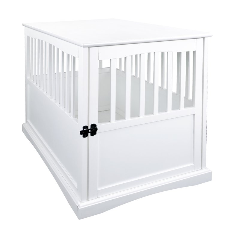 Pet Crate End Table - White