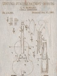 Cello Patent Print - Natural Birch