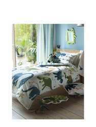 Dinosaur Duvet Set Green/Blue/White - UK - Single