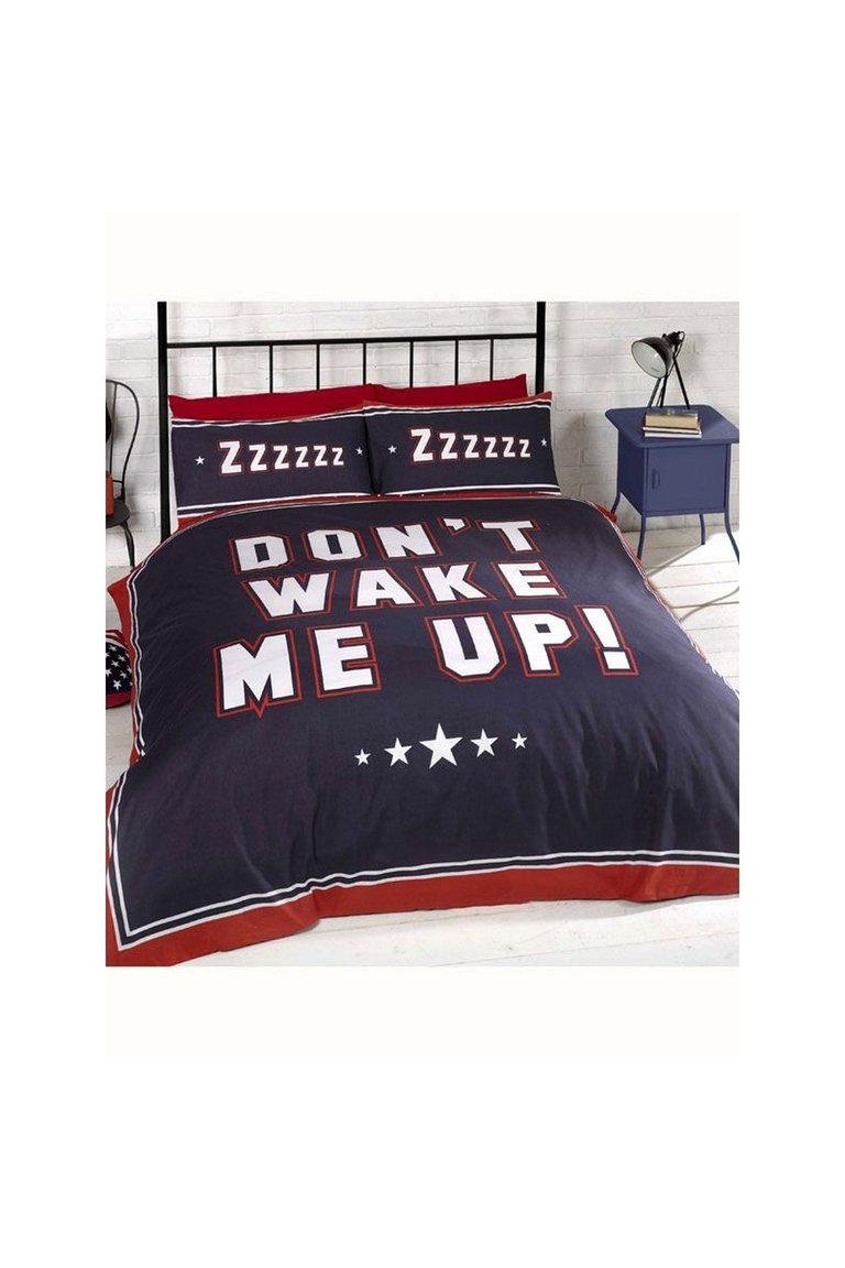 Don´t Wake Me Up Duvet Set Twin (UK - Single) - Red/White/Blue - Red/White/Blue