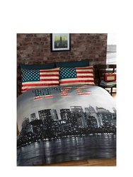 New York Skyline Duvet Set - Multicolored