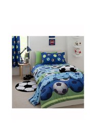 Soccer Ball Duvet Set - Blue/Green/White
