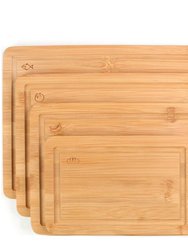 Cavepop Cutting Board Set - Set of 4 with Stand