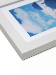 Cavepop Wood Picture Frame Set of 5 White - (4" X 6" w/mat; 5" X 7" w/o mat)