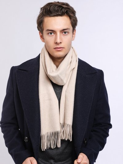 CC-CASHMERE Yule Series Scarf - Pale Tan product