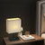 17" Grey Table Lamp With USB Port And Charging Dock