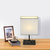 17" Grey Table Lamp With USB Port And Charging Dock