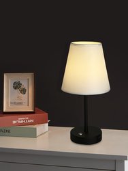 17" White Table Lamp With USB Port